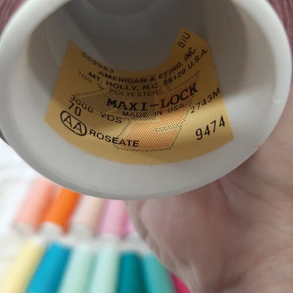 Maxi-Lock Polyester Serger Thread Lot Of 16 Spools Assorted Colors and brands - Picture 2 of 2